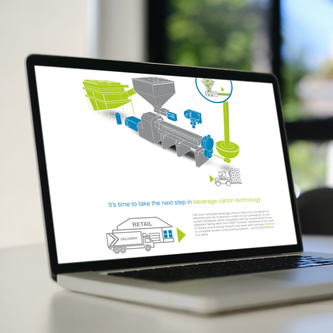 Rezorce websiteon laptop